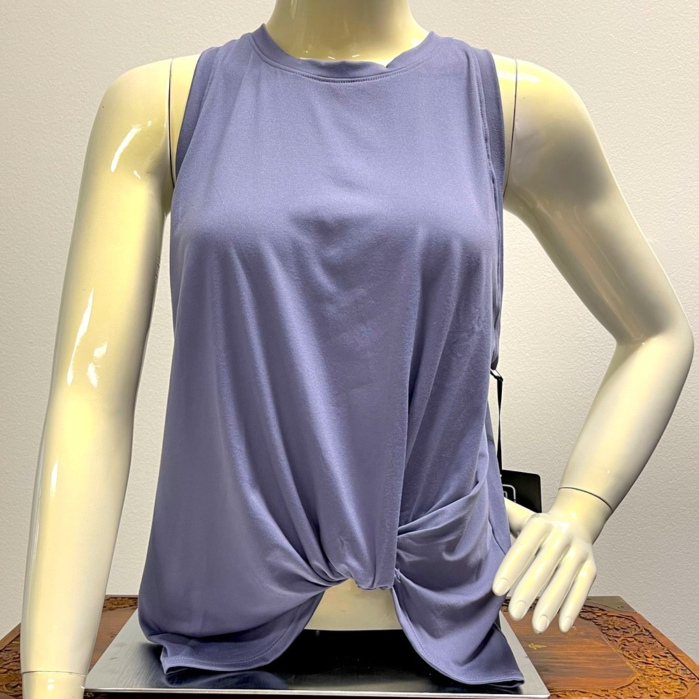 DYI - Grayish Lilac Knotted Tank Top
